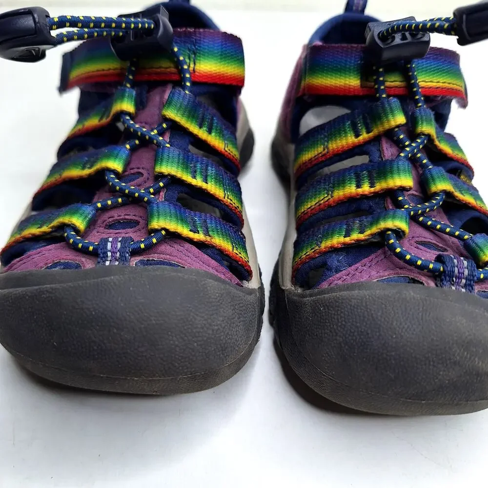 KEEN Newport H2 Sandals Tillandsia Rainbow Kids 10 Outdoor Hiking Closed Toe